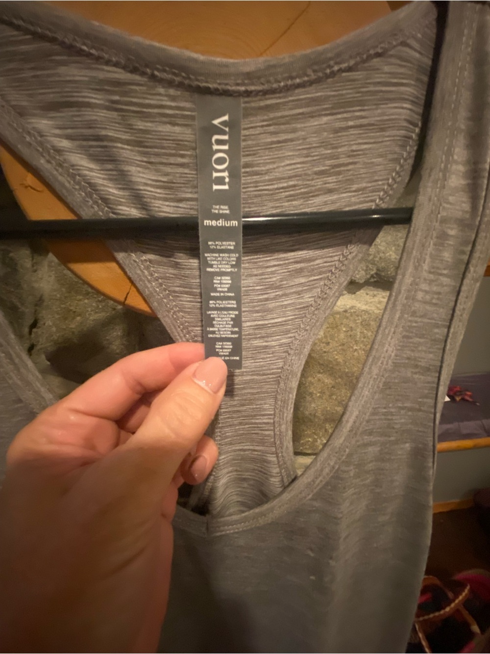Vuori Heathered Gray Racerback Jogger Jumpsuit